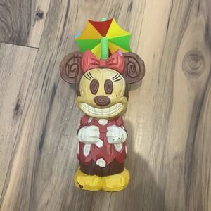 Vintage Disney Mickey Mouse Tiki Souvenir Sipper with Straw Collector‎ Rare